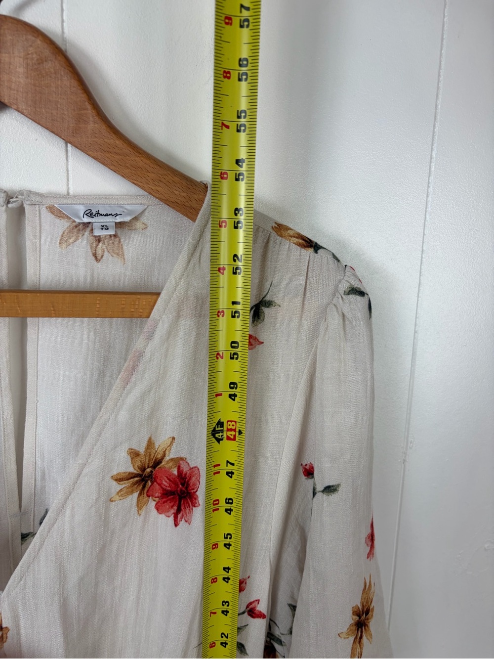 Reitmans Beige Floral Maxi Dress Cottagecore Boho Romantic Size XL open back - Picture 7 of 10